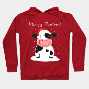 A Happy Holstein Cow Wishes You A Merry Christmas Hoodie